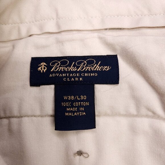 Brooks Brothers Pants Mens 38 x 30 Khaki Advantage Chino Clark Cotton - Picture 5 of 14